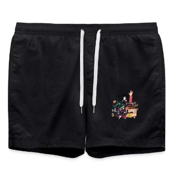 Ich bin eine Schneiderin - Couture Humor Geschenk - Badeshorts - Schwarz - Vorne - AI Model Male 185 light (185cm)