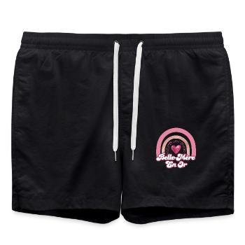 Belle mère en or rainbow rose - cadeau belle mère - Short de bain - noir - Devant - AI Model Male 185 light (185cm)