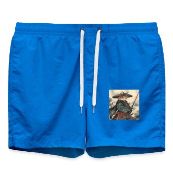 Chat Samouraï Japon Ukiyo-E - Short de bain - cobalt blue - Devant