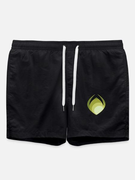 Green abstraction - Swim Trunks - black