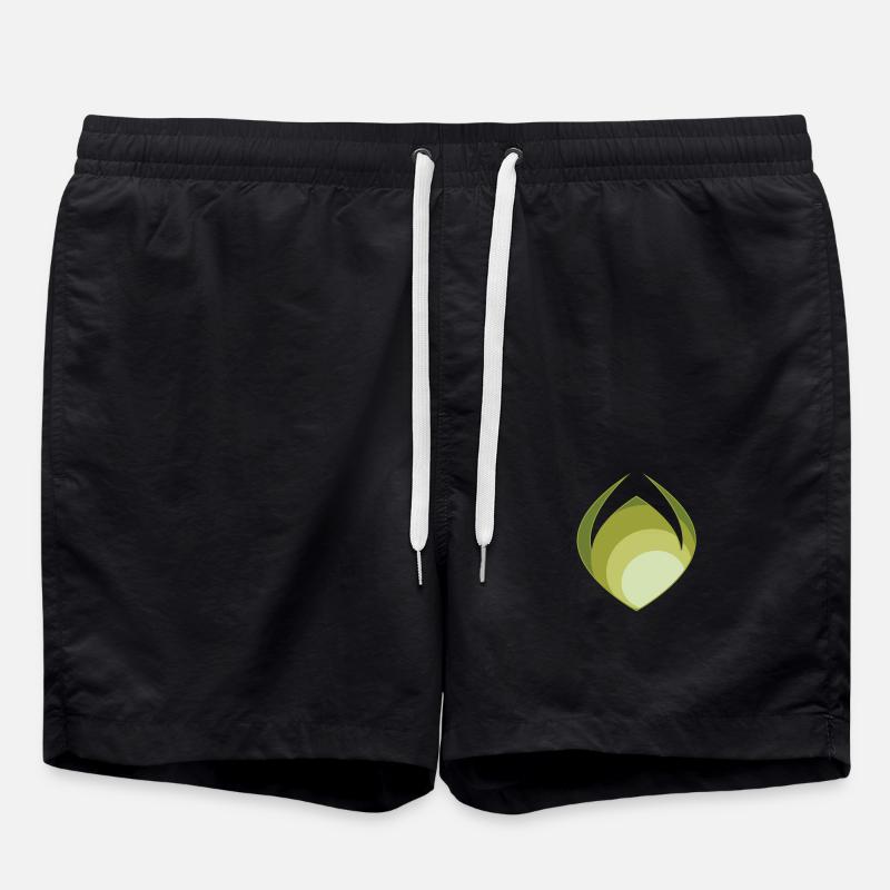 Abstraction verte - Short de bain - noir