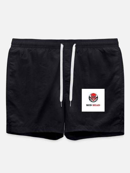 Roter Kopf - Badeshorts - Schwarz
