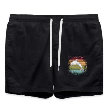 Delfin - Badeshorts - Schwarz - Vorne - AI Model Male 185 light (185cm)