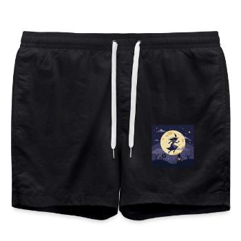 Witch in magical moonlight - Swim Trunks - black - Front - AI Model Male 185 light (185cm)