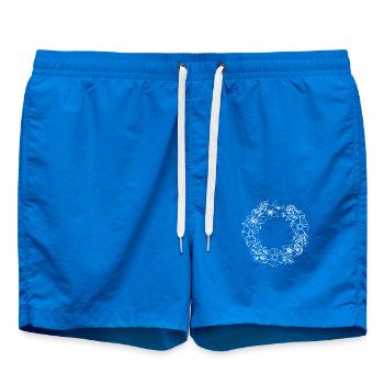 Couronne florale blanche - L’élégance intemporelle dans les lignes - Short de bain - cobalt blue - Devant
