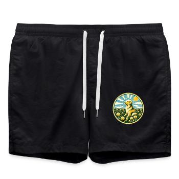 Golden Retriever - Swim Trunks - black - Front - AI Model Male 185 light (185cm)