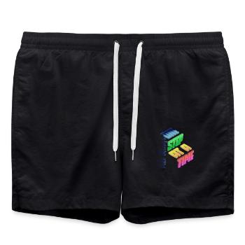 Take things one step at a time - Swim Trunks - black - Front - AI Model Male 185 light (185cm)