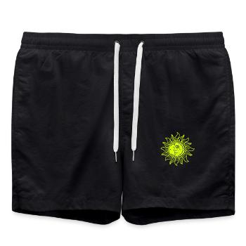 Sun and moon, Sonne und Mond - Badeshorts - Schwarz - Vorne - AI Model Male 185 light (185cm)