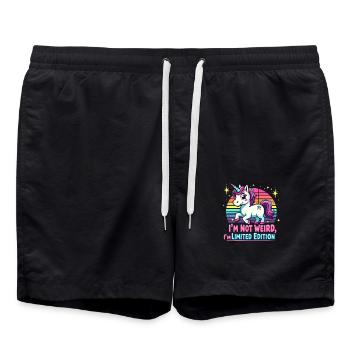 I'm Not Weird I'm Limited Edition Unicorn Rainbow - Swim Trunks - black - Front - AI Model Male 185 light (185cm)