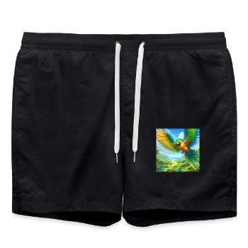 Perroquet - Short de bain - noir - Devant - AI Model Male 185 light (185cm)
