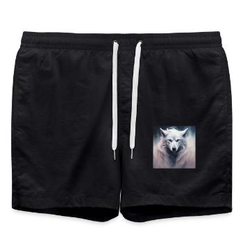 Wolf Spirit - Badeshorts - Schwarz - Vorne - AI Model Male 185 light (185cm)