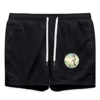 Ma passion la détection - Short de bain - noir - Devant - AI Model Male 185 light (185cm)