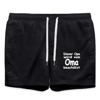 Oma - Badeshorts - Schwarz - Vorne - AI Model Male 185 light (185cm)