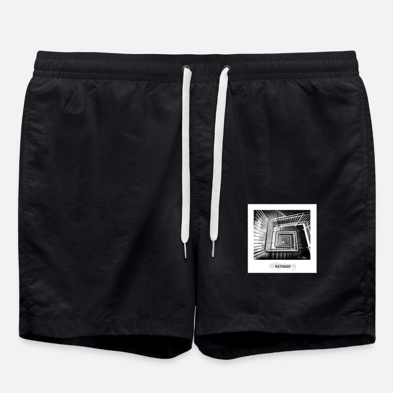 Wolfsburg Rathaustreppe - Badeshorts - Schwarz
