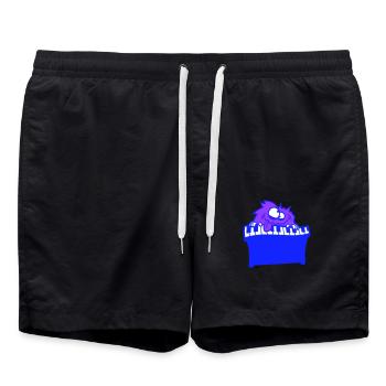 Hairy Monster Alien Alien Keyboard Fun - Swim Trunks - black - Front - AI Model Male 185 light (185cm)