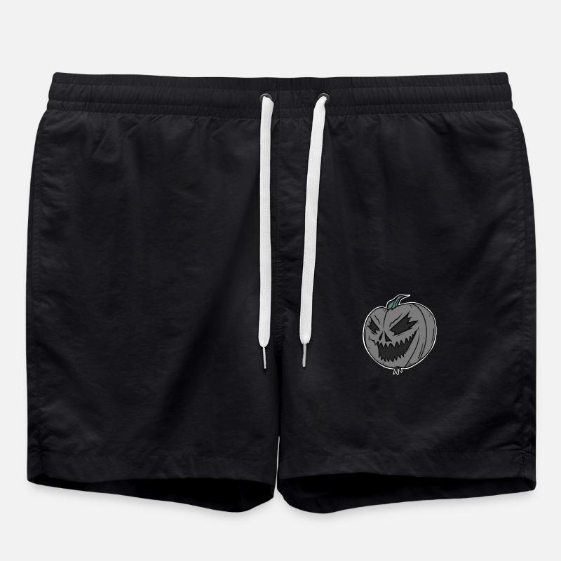 Spooky Halloween: The Evil Pumpkin - Swim Trunks - black