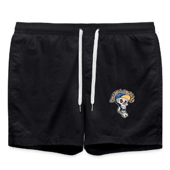 Faire du vélo et rire. - Short de bain - noir - Devant - AI Model Male 185 light (185cm)