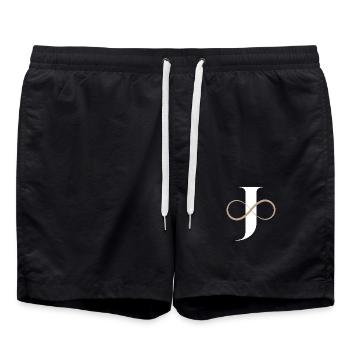 Unendlicher Buchstabe - Badeshorts - Schwarz - Vorne - AI Model Male 185 light (185cm)