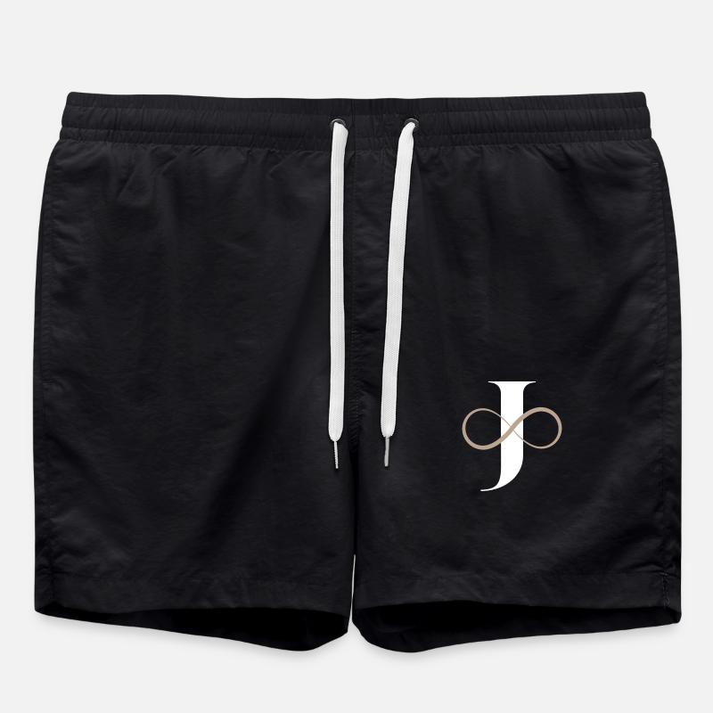 Unendlicher Buchstabe - Badeshorts - Schwarz