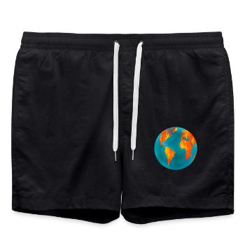 Earth Fire and Ice - Badeshorts - Schwarz - Vorne - AI Model Male 185 light (185cm)