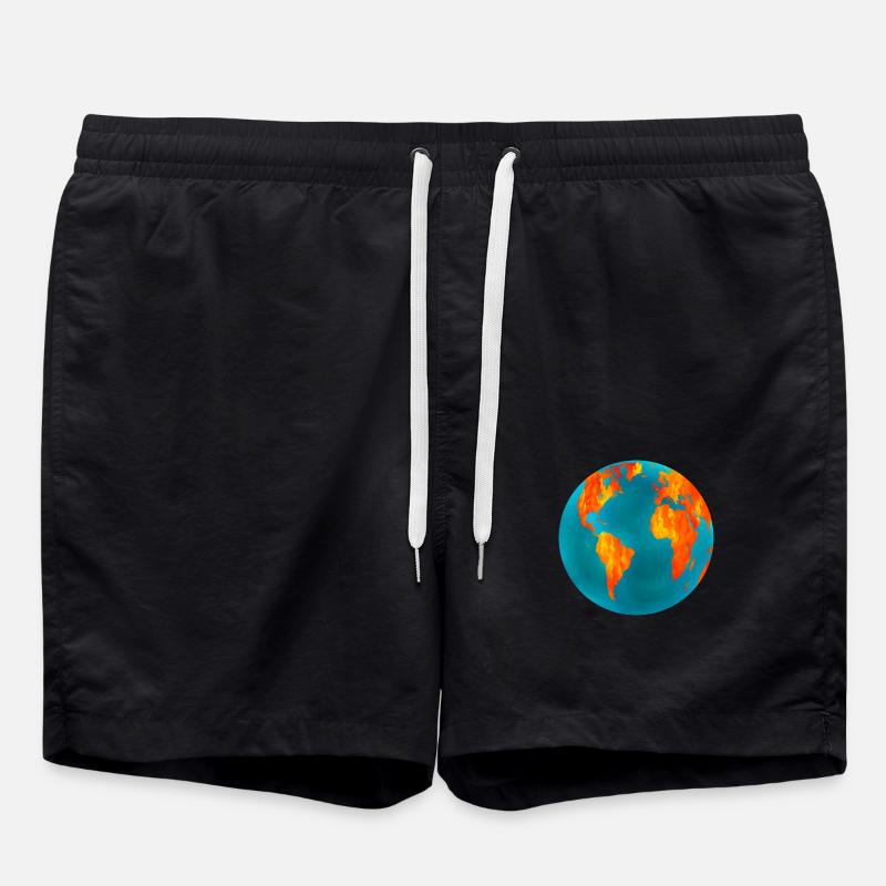 Earth Fire and Ice - Swim Trunks - black
