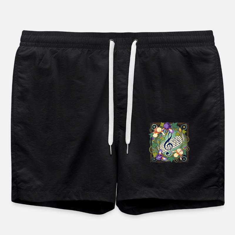 Violinschlüssel - Badeshorts - Schwarz