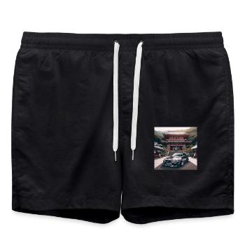 JDM Temple - Swim Trunks - black - Front - AI Model Male 185 light (185cm)