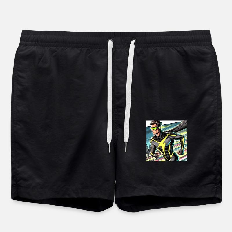 Superhero - Swim Trunks - black