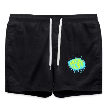 La musique est ma vie Musique La vie Amour Dire Graffiti - Short de bain - noir - Devant - AI Model Male 185 light (185cm)
