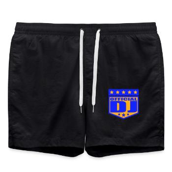 Officiel DJ Music Party Texte Logo Bannière Étoile - Short de bain - noir - Devant - AI Model Male 185 light (185cm)