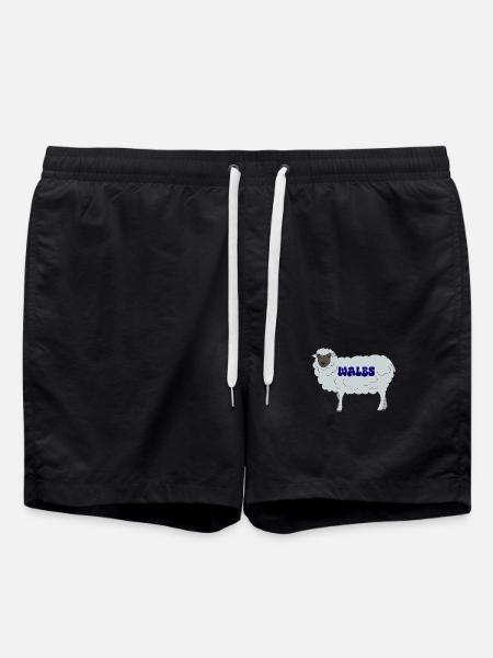 Wales Sheep - Swim Trunks - black