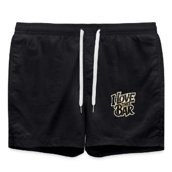 ich liebe diese bar - Badeshorts - Schwarz - Vorne - AI Model Male 185 light (185cm)