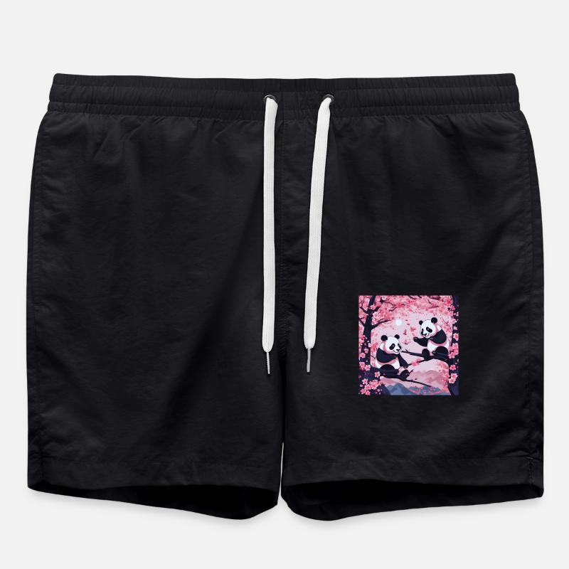 Panda - Badeshorts - Schwarz