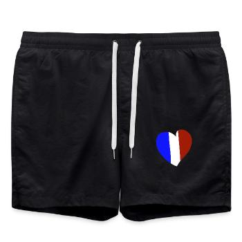 Cœur de France - Short de bain - noir - Devant - AI Model Male 185 light (185cm)
