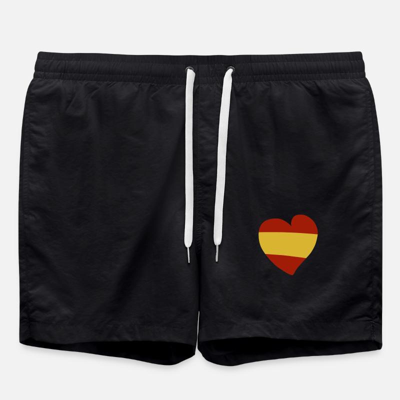Spanien Herz - Badeshorts - Schwarz