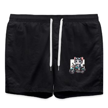 Soft Kitty Gifts - Swim Trunks - black - Front - AI Model Male 185 light (185cm)
