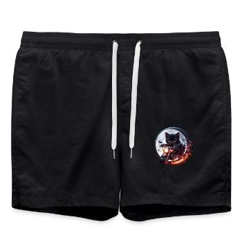 Soft Kitty Gifts - Swim Trunks - black - Front - AI Model Male 185 light (185cm)