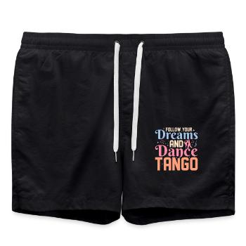 Suivez vos rêves et dansez le tango musique latine tan - Short de bain - noir - Devant - AI Model Male 185 light (185cm)