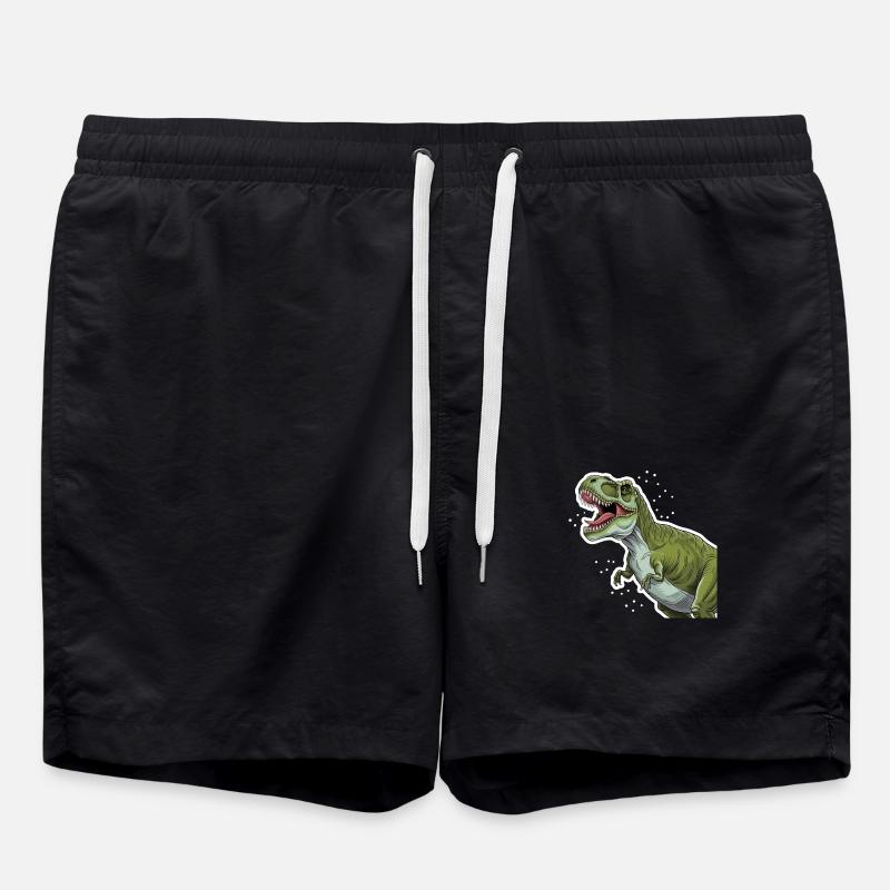 Tshirt Enfant T-Rex Dinosaure - Short de bain - noir