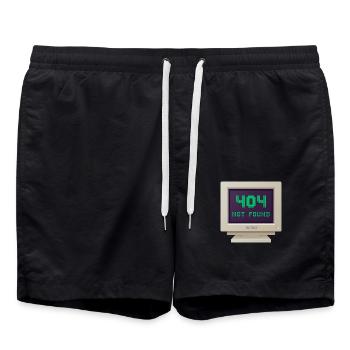 CRT Design - 404 Nicht gefunden - Badeshorts - Schwarz - Vorne - AI Model Male 185 light (185cm)