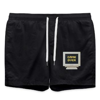 CRT-Design - Das Spiel ist vorbei - Badeshorts - Schwarz - Vorne - AI Model Male 185 light (185cm)