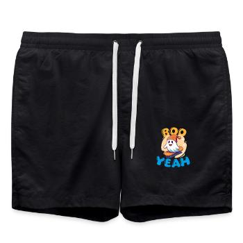 BooYeah Fun Halloween Motiv - Badeshorts - Schwarz - Vorne - AI Model Male 185 light (185cm)