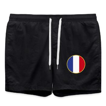 I Love France Elegance Style Design T-Shirt - Swim Trunks - black - Front - AI Model Male 185 light (185cm)