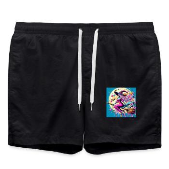 1000005327 - Swim Trunks - black - Front - AI Model Male 185 light (185cm)