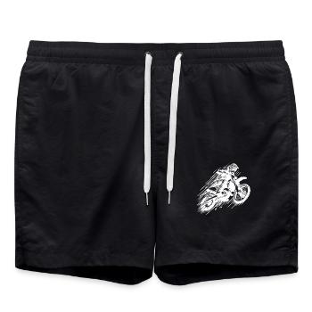 Motorsport Jumping Hobby Off-Road Machine - Swim Trunks - black - Front - AI Model Male 185 light (185cm)