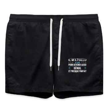 Birthday 50 Years Old Perfect Man Daddy Uncle - Swim Trunks - black - Front - AI Model Male 185 light (185cm)