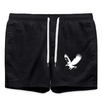 Eagle up with huge wings in the wind - Swim Trunks - black - Front - AI Model Male 185 light (185cm)