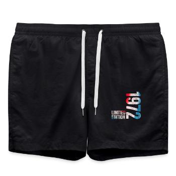1972 Limitiertes Geburtstagsgeschenk 1972 - Badeshorts - Schwarz - Vorne - AI Model Male 185 light (185cm)