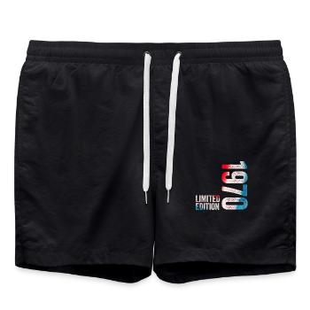 1970 Limited Edition 1970 Geburtstagsgeschenk - Badeshorts - Schwarz - Vorne - AI Model Male 185 light (185cm)