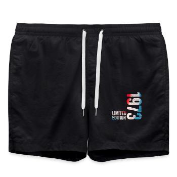 1973 Limitiertes Geburtstagsgeschenk 1973 - Badeshorts - Schwarz - Vorne - AI Model Male 185 light (185cm)